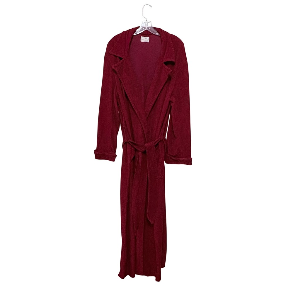 Vintage‎ Sears The Mens Store Burgundy Terry Texture Robe XL 46-48 Loungewear